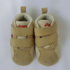 Asics SUKU2 アシックススクスク ファーストシューズ ベビースニーカー ベージュ 13cm 〇◇