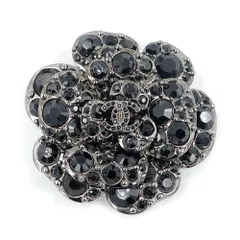 美品☆シャネル　カメリア 黒革コサージュ　ココマーク ロゴ　レザー　ヴィンテージ ec-19297-1.jpg