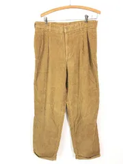 古着 90s DOCKERS 40469-5024 太畝 ベロア コーデュロイ タック パンツ コーズ ストレート W33 L29 