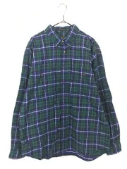 古着 80s Eddie Bauer 「Bainbridge Flannel」 タータン チェック フランネル シャツ ネルシャツ XL 