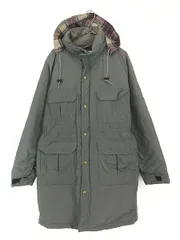 古着 80s USA製 WoolRich チェック ウール ライナー 60/40 クロス 2way 防寒 パデッド マウンテン パーカー マウンパ M 