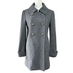 JILL STUART ジルスチュアート ウール混 ダブルボタンコート グレー M 上品 冬アウター
