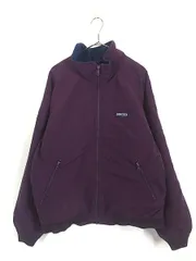 古着 90s USA製 LANDS' END 「Squall Jacket」 フリース ライナー パデッド シェルド スコール ジャケット パープル L 