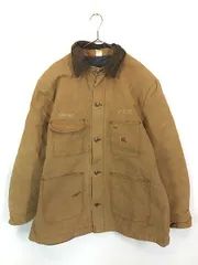 古着 70-80s USA製 BIG BEN by Wrangler ブランケット ライナー ブラウン ダック ワーク カバーオール ジャケット 44R 