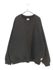 古着 90s- Carhartt 裏地 メッシュ ポケット付 スウェット トレーナー 黒 XXL位 古着 
