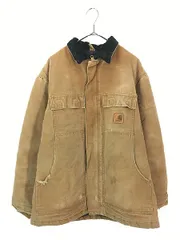 古着 Carhartt ブラウン ダック パデット トラディショナル コート M 古着 