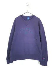 古着 80s USA製 Champion BIG ロゴ 刺しゅう 前V スウェット トレーナー XL 古着 