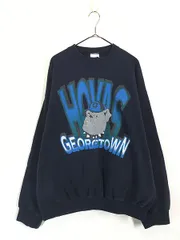古着 90s USA製 Georgetown Hoyas ホヤス カレッジ スウェット トレーナー XXL 古着