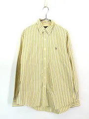 古着 90s Ralph Lauren 「CUSTOM FIT」 マルチ ストライプ BD シャツ L 古着 