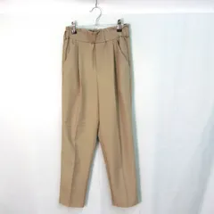 Reca レカ 美脚センタープレステーパードパンツ キャメル Lサイズ 〇□