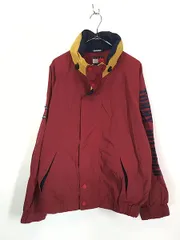 古着 90s TOMMY HILFIGER アーム 刺しゅう フラッグ パッチ 2way ナイロン ジャケット L 古着 