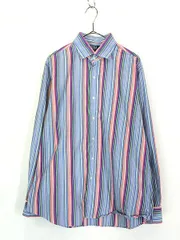 古着 90s Polo Ralph Lauren 「REGENT」 カラフル マルチ ストライプ ワイドカラー シャツ 16 1/2  古着 