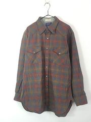 好配色 70s PENDLETON オンブレ シャドー チェック ボード シャツ
