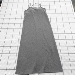 ◇ ⊂ Discoat ディスコート ワッフル キャミソールロングワンピース Mサイズ レディース グレー系 E  【1510230016638】