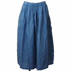 YAMMA 会津木綿タックスカート 青棒縞 75㎝丈 - メルカリ