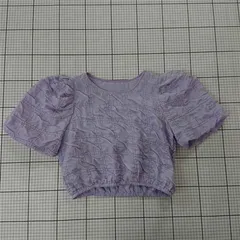 ◇ ⊂ オル Olu. HR22UAA09 パフスリーブシャーリングブラウス ラベンダー系 レディース F E  【1510240011807】