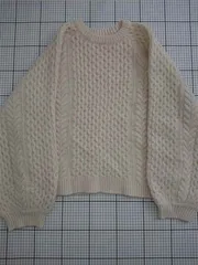 ◇ ⊇ モカ MOCA ケーブル編みニットセーター アイボリー系 レディース Fサイズ E  【1511100002676】