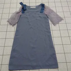 ◇ ⊂ ワンピース トッコクローゼット tocco closet レーススリーブリボンワンピース パープル系 レディース E  【1511100002607】