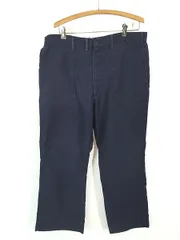 古着 70s 米軍 US NAVY 「Utility Dark Blue」 ミリタリー ステンシル ネイビー ベイカー パンツ フレア ミント!! W37 L28