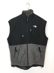 古着 90s USA製 TNF The North Face デナリ フリース ベスト 黒×グレー XL 古着 