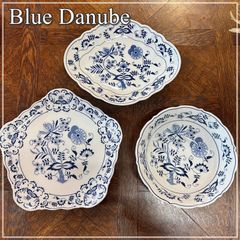 ブルーダニューブ 変形皿＆サラダボウル まとめ 3点セット 五角形