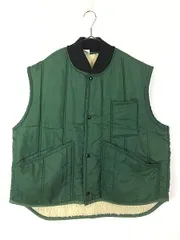 古着 80s ボア フリース ライナー ナイロン キルティング ワーク ベスト XL 