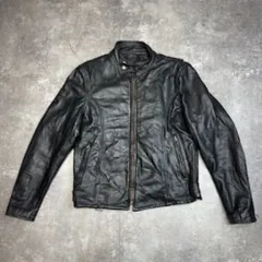 BRANDED GARMENTS ブラック レザー アメリカ製 ボアライナー シングルライダース ブランデッドガーメンツ 90's vintage