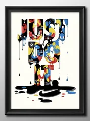 12770ナイキ アート スニーカー A3 サイズ ポスター アート おしゃれ 絵画 インテリア 北欧 イラスト マット紙 艶消し アートパネル 額 フレーム デザイン 壁掛け ギフト 新築祝い ディスプレイ 