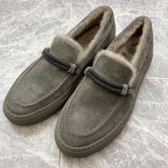 Brunello Cucinelli ブルネロクチネリ スエード ファー スリッポン