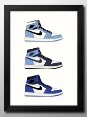 12857ナイキ アート スニーカー A3 サイズ ポスター アート おしゃれ 絵画 インテリア 北欧 イラスト マット紙 艶消し アートパネル 額 フレーム デザイン 壁掛け ギフト 新築祝い ディスプレイ 