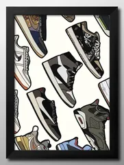 12862ナイキ アート スニーカー A3 サイズ ポスター アート おしゃれ 絵画 インテリア 北欧 イラスト マット紙 艶消し アートパネル 額 フレーム デザイン 壁掛け ギフト 新築祝い ディスプレイ 