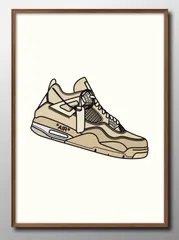 12849ナイキ アート スニーカー A3 サイズ ポスター アート おしゃれ 絵画 インテリア 北欧 イラスト マット紙 艶消し アートパネル 額 フレーム デザイン 壁掛け ギフト 新築祝い ディスプレイ 