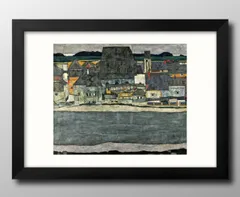 13105エゴン シーレ H?user am Fluss A3 サイズ ポスター アート おしゃれ 絵画 インテリア 北欧 イラスト マット紙 艶消し アートパネル 額 フレーム デザイン 壁掛け ギフト 新築祝い ディスプレイ