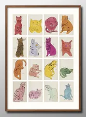 13256アンディ ウォーホル 猫 ネコ CAT A3 サイズ ポスター アート おしゃれ 絵画 インテリア 北欧 イラスト マット紙 艶消し アートパネル 額 フレーム デザイン 壁掛け ギフト 新築祝い ディスプレイ