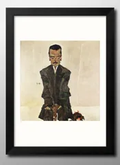 13096エゴン シーレ エドゥアルド コスマックの肖像 A3 サイズ ポスター アート おしゃれ 絵画 インテリア 北欧 イラスト マット紙 艶消し アートパネル 額 フレーム デザイン 壁掛け ギフト 新築祝い ディスプレイ