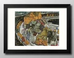 13103エゴン シーレ Crescent of Houses II A3 サイズ ポスター アート おしゃれ 絵画 インテリア 北欧 イラスト マット紙 艶消し アートパネル 額 フレーム デザイン 壁掛け ギフト 新築祝い ディスプレイ