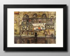 13104エゴン シーレ House Wall on the River A3 サイズ ポスター アート おしゃれ 絵画 インテリア 北欧 イラスト マット紙 艶消し アートパネル 額 フレーム デザイン 壁掛け ギフト 新築祝い ディスプレイ 