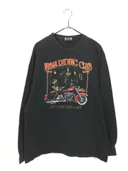 古着 00s MENS RIDING CLUB イーグル バイク グラフィック 長袖 Tシャツ ロンT L 古着 