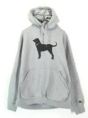 古着 00s- 「Black Dog」 ワンちゃん リバース タイプ ヘビー スウェット パーカー L 古着