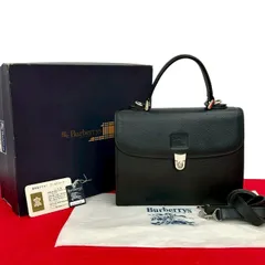 極 美品 箱 袋付き Burberrys バーバリーズ シャドーホース ロゴ ノバチェック 柄 レザー 本革 2way ハンドバッグ ショルダーバッグ 06619