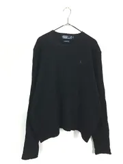古着 Polo Ralph Lauren ラムウール ニット セーター 黒 L 古着 