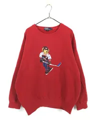 古着 90s Polo Ralph Lauren 「POLO BEAR」 ホッケー ポロベア スウェット トレーナー L 古着 