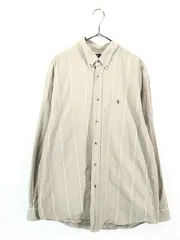 古着 90s Polo Ralph Lauren マルチ ストライプ ジャガード BD シャツ XL 古着 