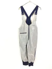 古着 80s adidas 光沢 ナイロン × ジャージ 7分丈 オーバーオール M 古着 