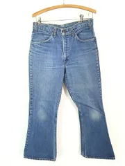古着 70s Levi's 646-0217 ヒゲ 縦落ち ブルー デニム ベルボトム パンツ ジーンズ W31 L27.5 