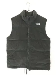 古着 TNF The North Face 裏地 フリース 細畝 コーデュロイ パデット ベスト オリーブ L 古着 