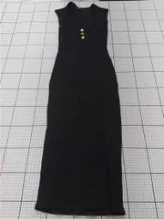 ◇ ⊂ ワンピース ザラ ZARA 8686/630/800 ノースリーブリブニットロングワンピース ブラック系 レディース E  【1511100006391】