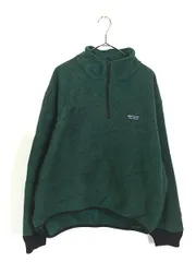 古着 80s Eddie Bauer ピラミッドタグ ハーフジップ プルオーバー フリース ジャケット XL位 