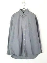 古着 90s Ralph Lauren 「BLAIRE」 千鳥格子 マイクロ チェック BD シャツ M 古着 