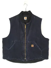 80s〜　USA製 Carhartt カーハート ダックベスト　ネイビー 希少】80s 星タグ USA製 カーハート ダックベスト 紺VQ182 M - メルカリ